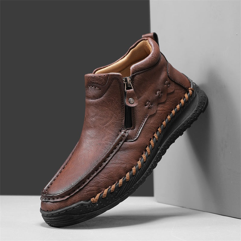 ⏰Limited Time Sale 70% OFF – Men’s Retro Leather Zip Boots