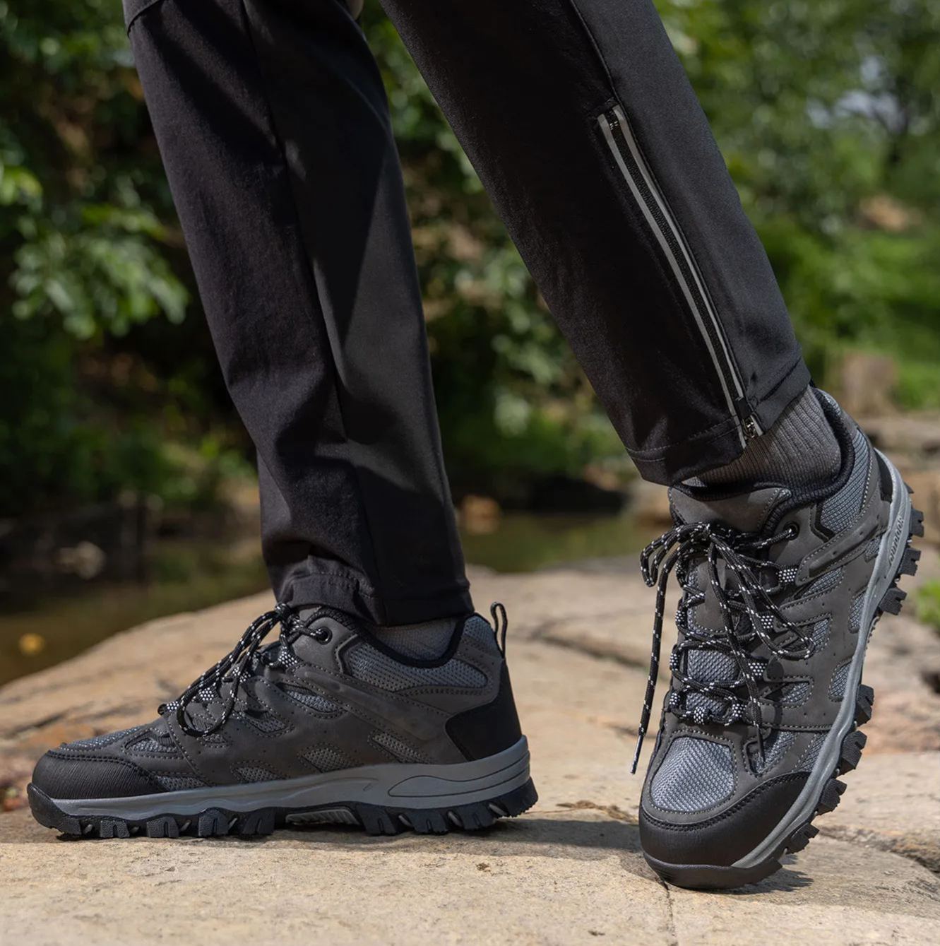 ⏰Limited Time 60% OFF🛒 Men's Outdoor Hiking Shoes – Breathable Waterproof Low-Cut Walking Shoes with Non-Slip Traction, Abrasion-Proof Build & Orthopedic Wide Toe Arch Support