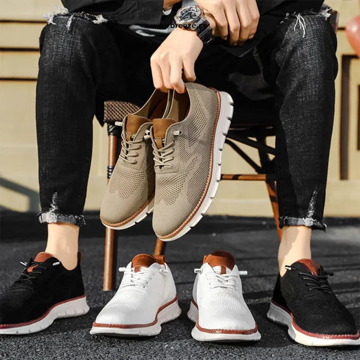 ⏰LAST DAY - 50% OFF🛒Men's Easy Wear Slip-On Loafers – Super Soft Breathable Fabric Shoes, Lightweight Casual Walking Sneakers, Stylish Dress Shoes, Mesh Urban Footwear for Work & Everyday Use.