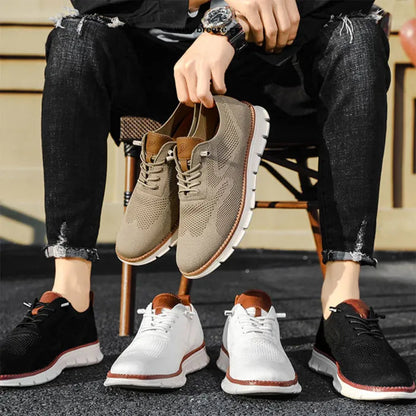 ⏰LAST DAY - 50% OFF🛒Men's Easy Wear Slip-On Loafers – Super Soft Breathable Fabric Shoes, Lightweight Casual Walking Sneakers, Stylish Dress Shoes, Mesh Urban Footwear for Work & Everyday Use.
