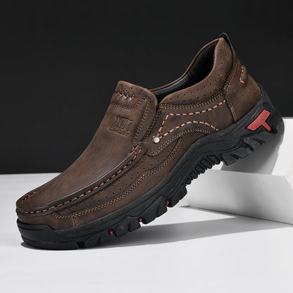 ⏰Promotion - 50% OFF🔥GARB® Men's Handcrafted Wide Toe Outdoor Loafers | Arch Support Leather Shoes