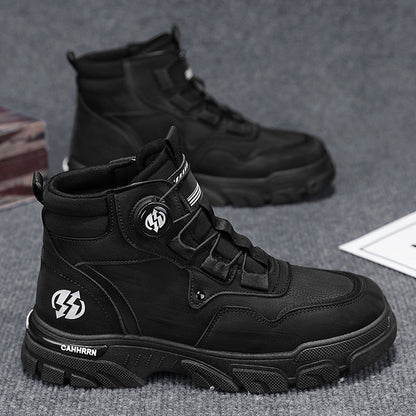⏰Men's outdoor swivel buckle work shoes（Waterproof, Anti-slip,Comfortable and Breathable）
